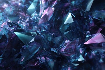 Abstract Geometric Crystal Pattern Background