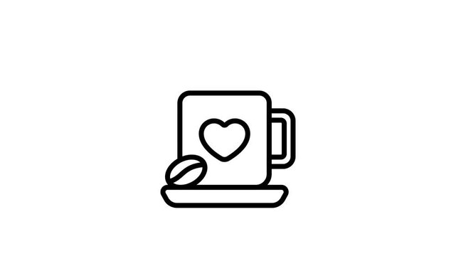 Coffee cup, hot beverage, tea cup with steam vector design