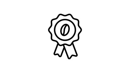 Grab this creative animated icon of coffee badge in modern style