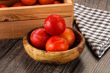 Fresh sweet juicy  purple plums