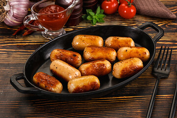 Roasted chicken mini sausages for breakfast