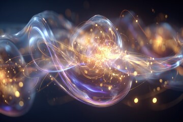 Abstract Glowing Particles Design