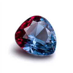 Fototapeta premium Vividly toned gem showcased on a bright white backdrop