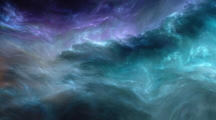 Abstract Colorful Space Nebula