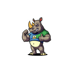 Rhino icon flat vector design.