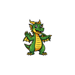 Dragon icon flat vector design.