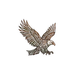 Eagle icon flat vector design.