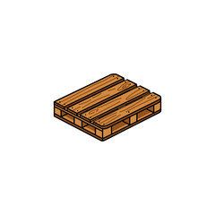 Pallet icon flat vector design.
