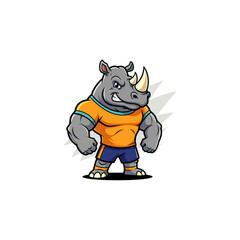 Rhino icon flat vector design.