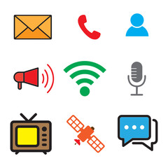 Comunication Icon Sheet color