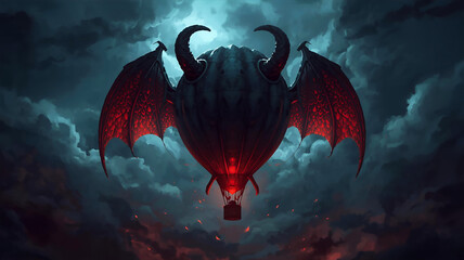 悪魔のような気球