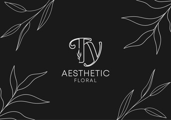 Ty Aesthetic Floral — A Luxury Floral-Inspired Monogram Designed for Elegant Creative Businesses