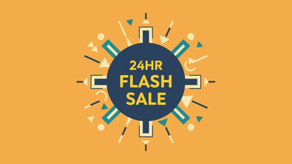 Dynamic 24HR Flash Sale Badge for Online Promotion.