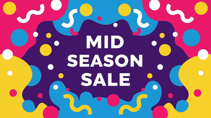 Mid Season Sale Colorful Abstract Design.