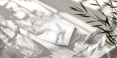 Face Mask Packaging Mockup in Modern Beauty Layou