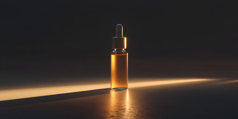 Face Serum Bottle in Minimal Light-Diffused Setup