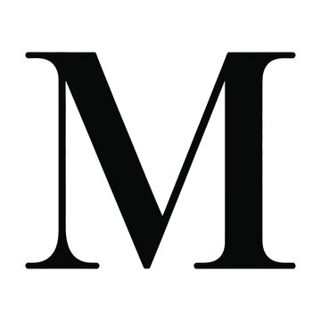 Elegant Serif Capital Letter M Initial Icon
