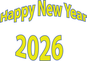 Happy New Year 2026 Typography Eps, New Year VIP Typography 2026 Eps, Elegant New Year 2026 VIP Lettering Vector EPS, Luxury Happy New Year 2026 Typography EPS Template, Exclusive VIP New Year 2026 