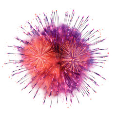 Naklejka premium Abstract colorful explosion of powdered pigments and glitter isolated on transparent background