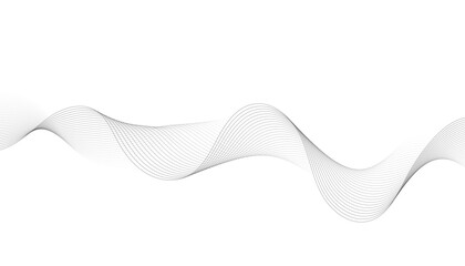 Minimal Black Line Wave Abstract Background