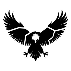 Obraz premium Aggressive Stencil Eagle Icon