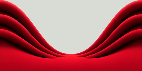 Velvet Red White Fashion Background for Product Presentation, Minimalist Luxury Composition Designed as a Premium Base for Future Commercial Design