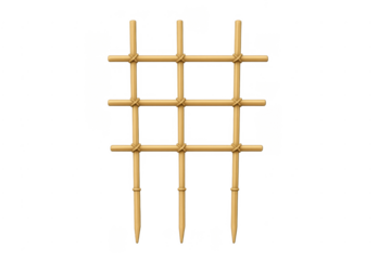 Bamboo garden trellis supporting climbing plants design concept