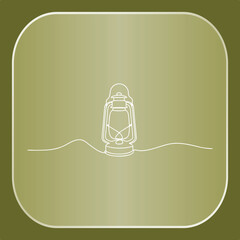 Simple drawn lantern light icon
