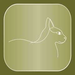 Simple line drawing of a cat