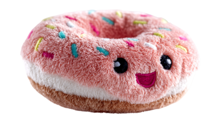 donut with sprinkles cat emoji on white background