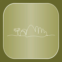 Simple drawn landscape outline