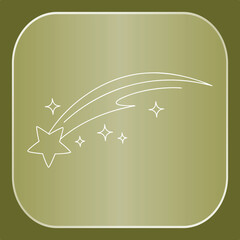 Simple Shooting Star Drawing Icon