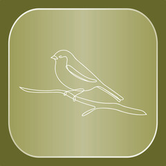 Simple line drawing of a bird