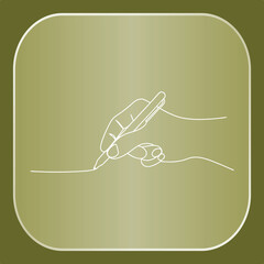 Hand Drawing a Line with a Pen