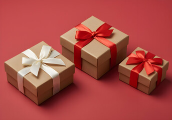 red gift box with ribbon