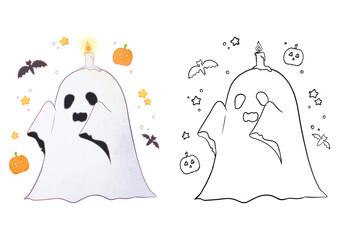 A cute Halloween ghost