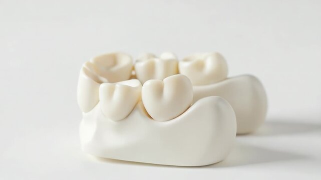 Video A dental model showing a missing tooth cavity