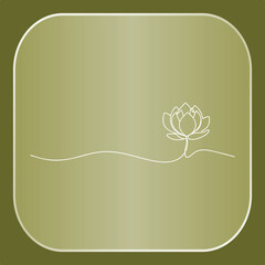 Elegant Lotus Flower Line Art in a Serene Minimalist Style Perfect for Zen Meditation and Yoga Practices