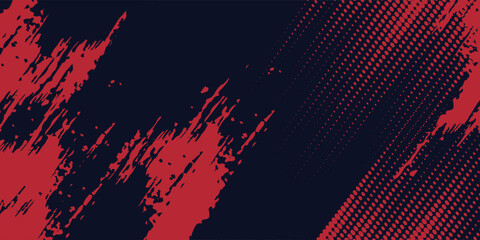 Red halftone dots blue color pattern gradient grunge texture background. Dot pop art comic sport style vector texture vintage eps10