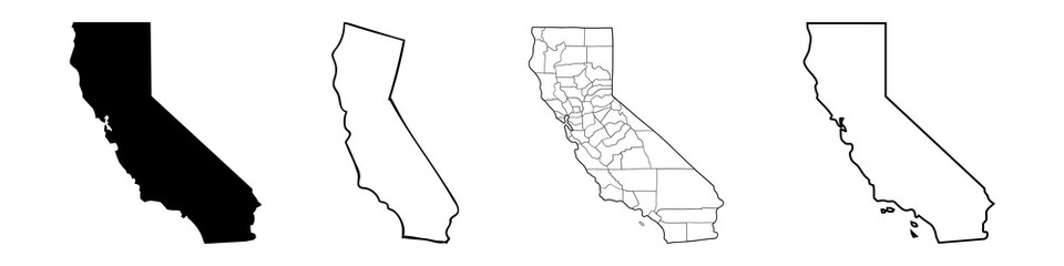 California map vector illustration  , transparent background © Dipak Stocks
