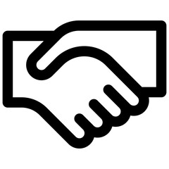 Handshake. Editable stroke vector icon.