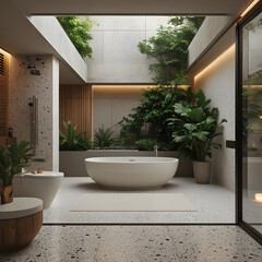 modern spa bathroom Generative AI