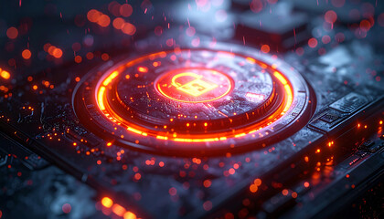 Digital Circuitry: An abstract representation of digital circuitry, with illuminated layers glowing with futuristic neon effects