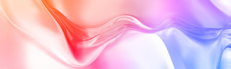 Abstract iridescent liquid wave with neon color gradients. Isolated png on white background showing smooth spectral motion. Soft highlights add subtle 3D depth to the abstract concept.