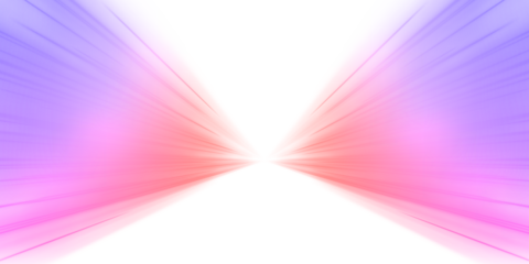 Futuristic neon beams stretch over a dark abstract landscape. Vibrant glowing trails convey motion and speed. Perfect for technology or AI design concepts. PNG