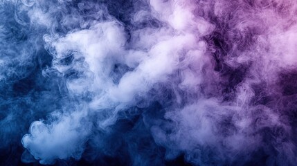 Dreamy vapor cloud, mixing shades of blue and lavender, ethereal and captivating, rising and swirling gently.