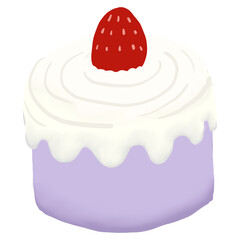 Cute cartoon cake illustration
