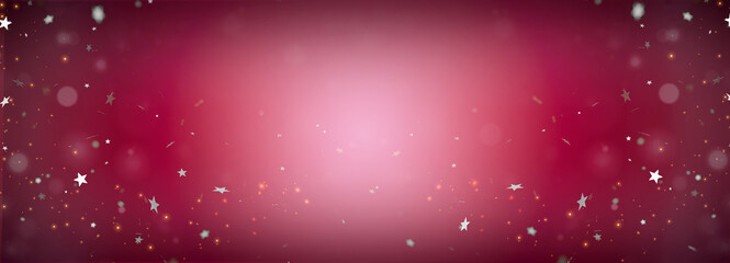 Abstract festive red background with bokeh and glitter