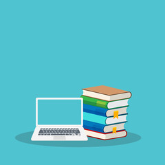 Learning online. E-learning, online education at home. Concept of webinar or business online training, education on computer or e-learning concept.