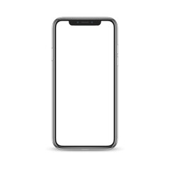 High-Quality Modern Smartphone Mockup Template with Blank Screen for App Interface UI/UX Presentation, Web Design, and Advertising.